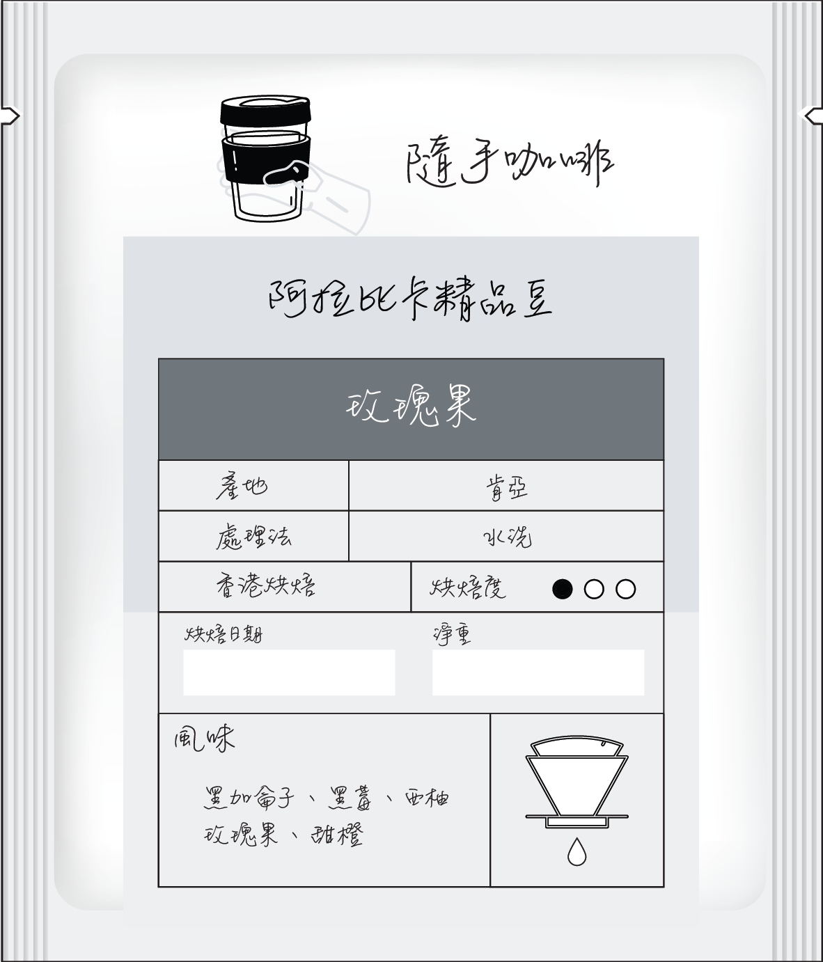 掛耳包 | 肯亞 | 玫瑰果 | 清甜果香 | 淺烘焙 | 5包 或 10包